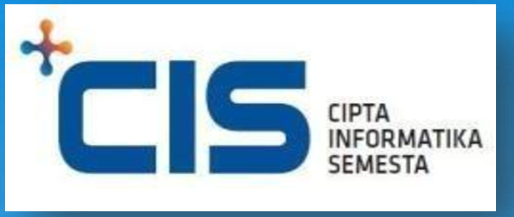Official CIS logo — molecule network mark with CIS Cipta Informatika Semesta wordmark