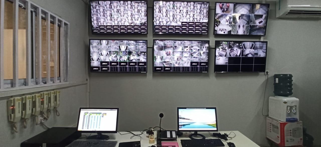 CCTV control room with video wall installed by CIS