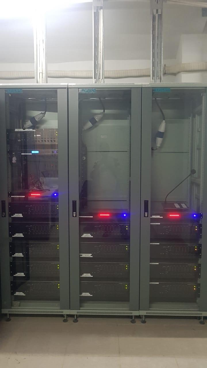 Server and PABX equipment racks installed by CIS